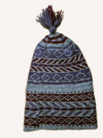 Foto einer selbst gestrickten Pottmütze